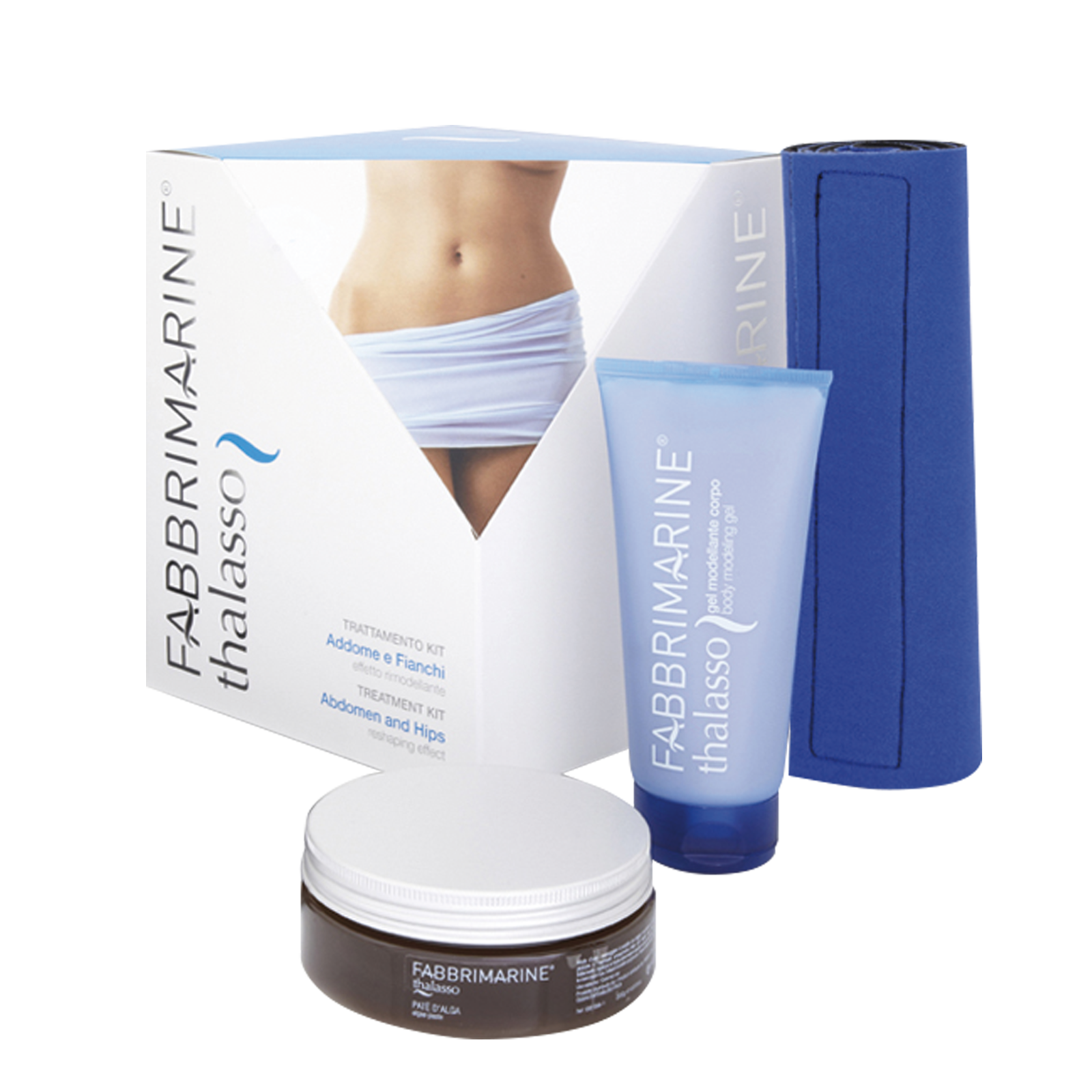 Kit trattamento addome e fianchi rimodellante con fascia addominale